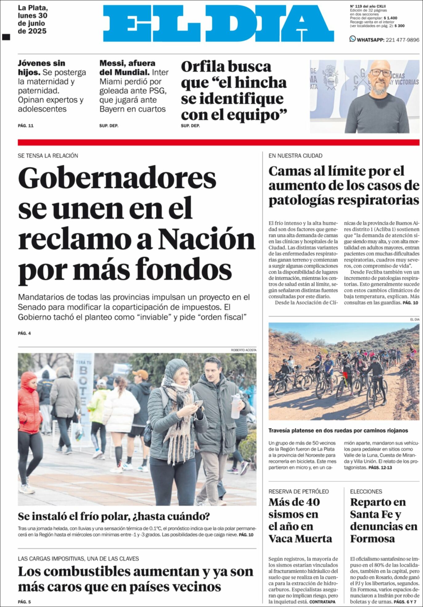 Media Panel - Developments and Systems | Ovacion Futbol - Tapa del diario El Día